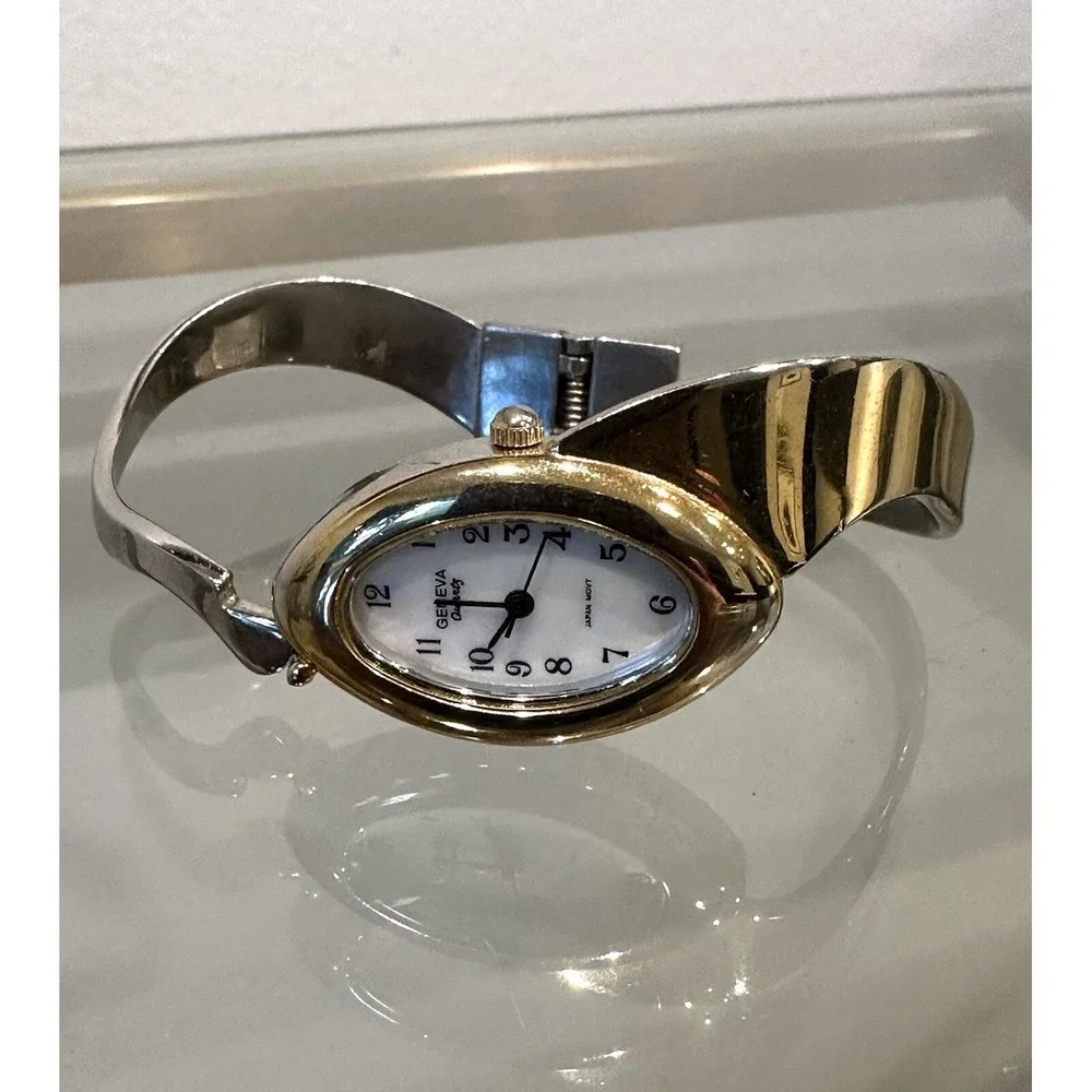 Geneva Gold and Silver Tone Quartz Analog Women's Watch